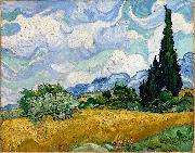 Wheat Field with Cypresses Vincent Van Gogh